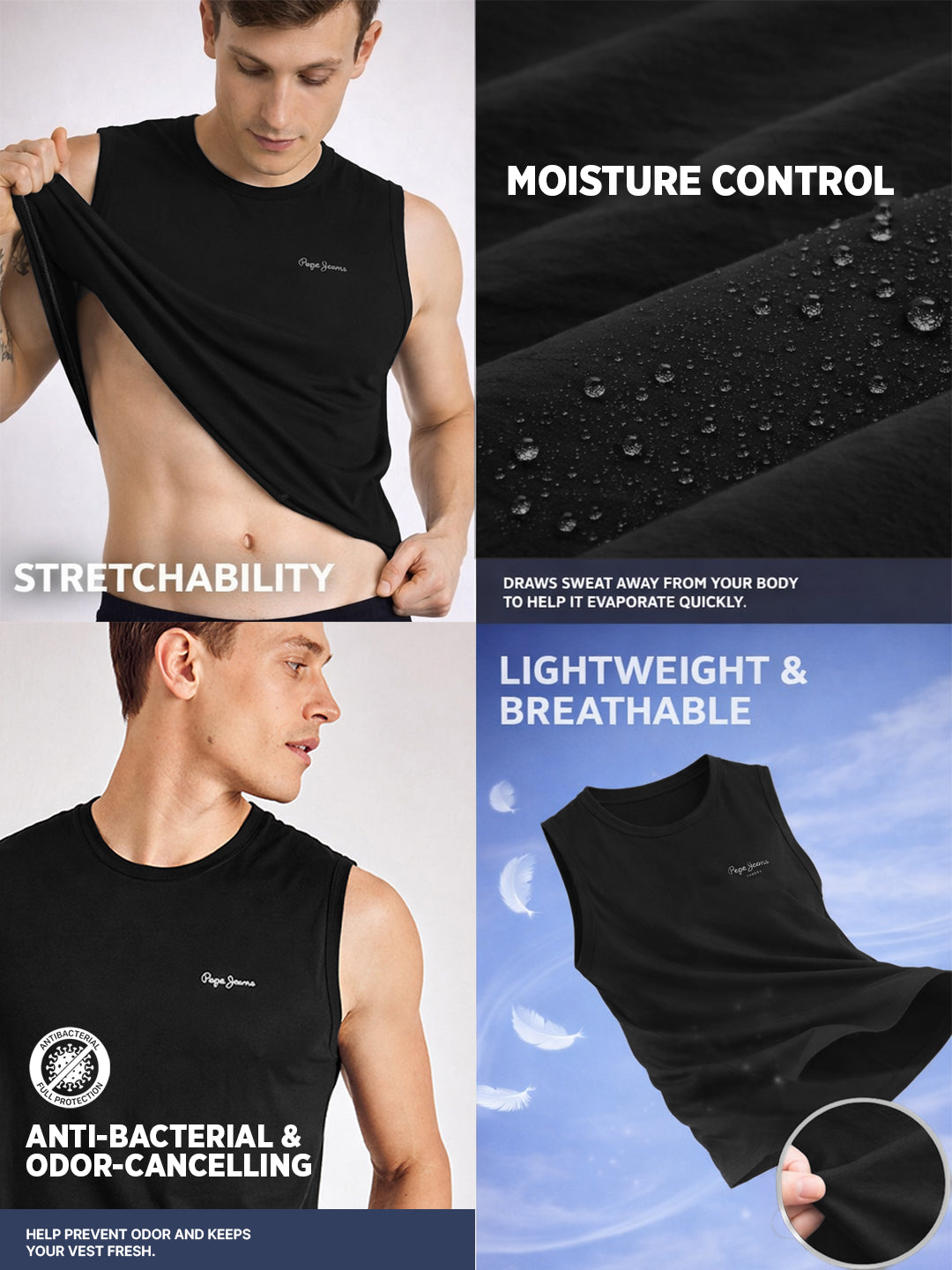 Men Cotton Sleeveless Gym Vest