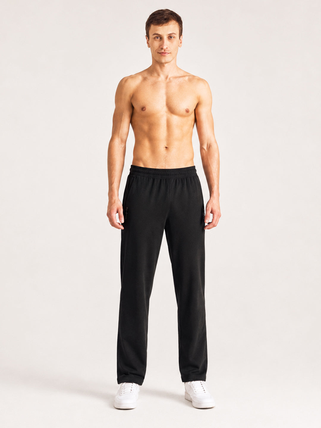 Men Solid Straight Pure Cotton Lounge Pant