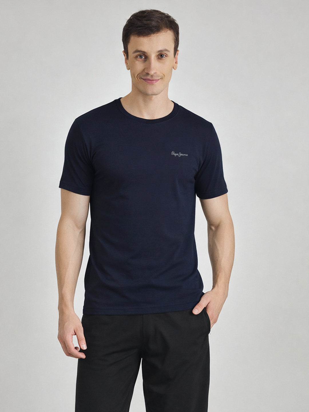 Men Crew Neck Relaxed Fit Lounge T-shirt