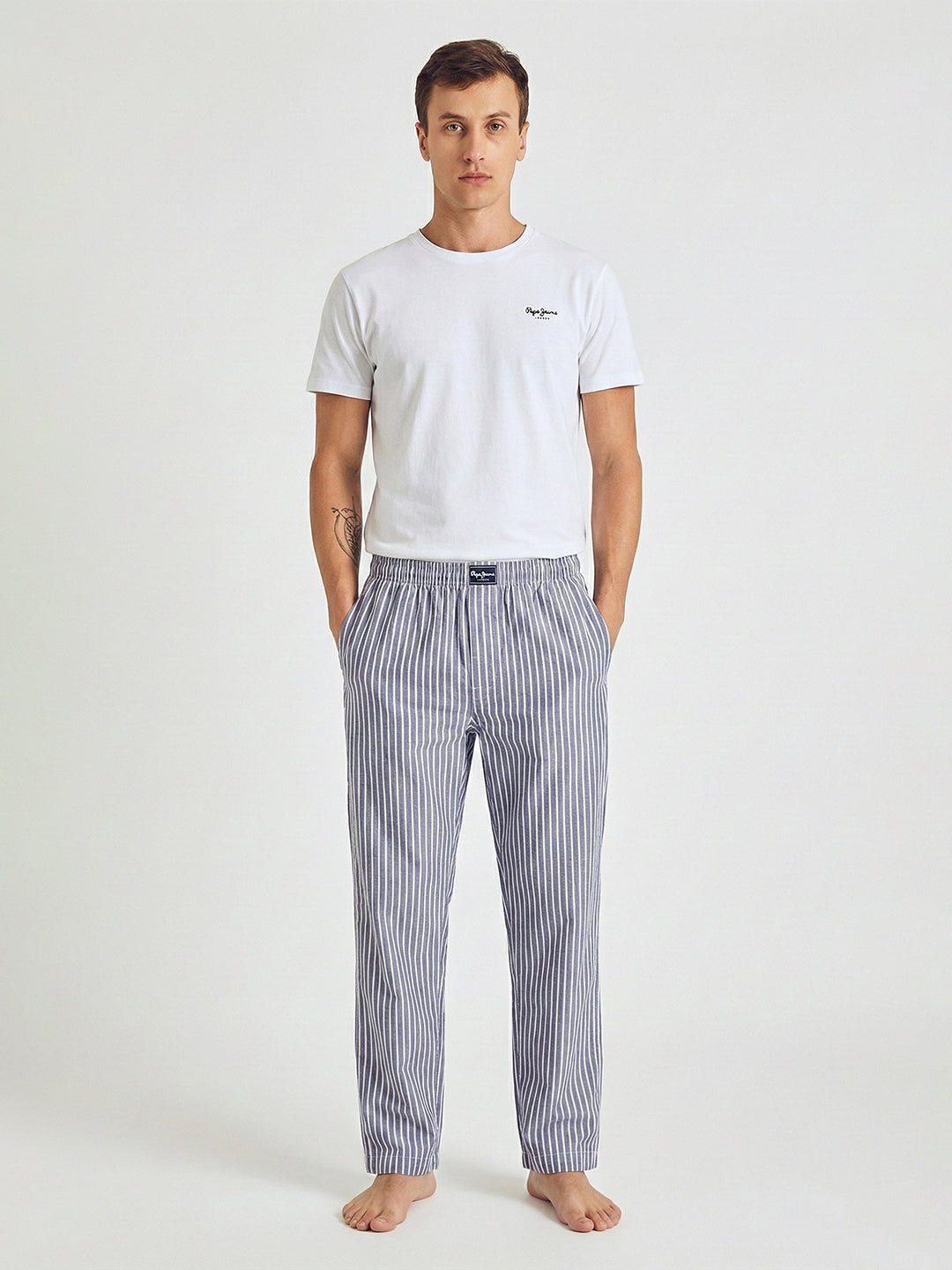 Striped Cotton Lounge Pants