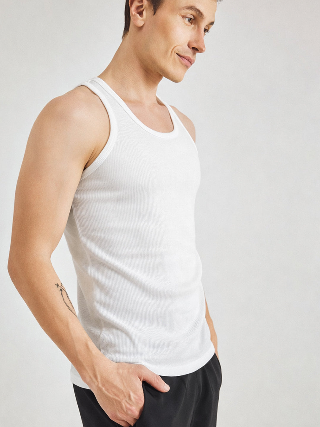 Men Ribbed Inner Vest Pack of 2