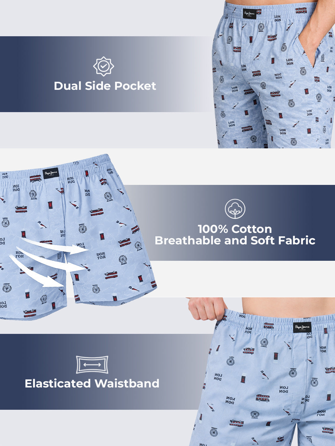 Printed Pure Cotton Breathable Boxer