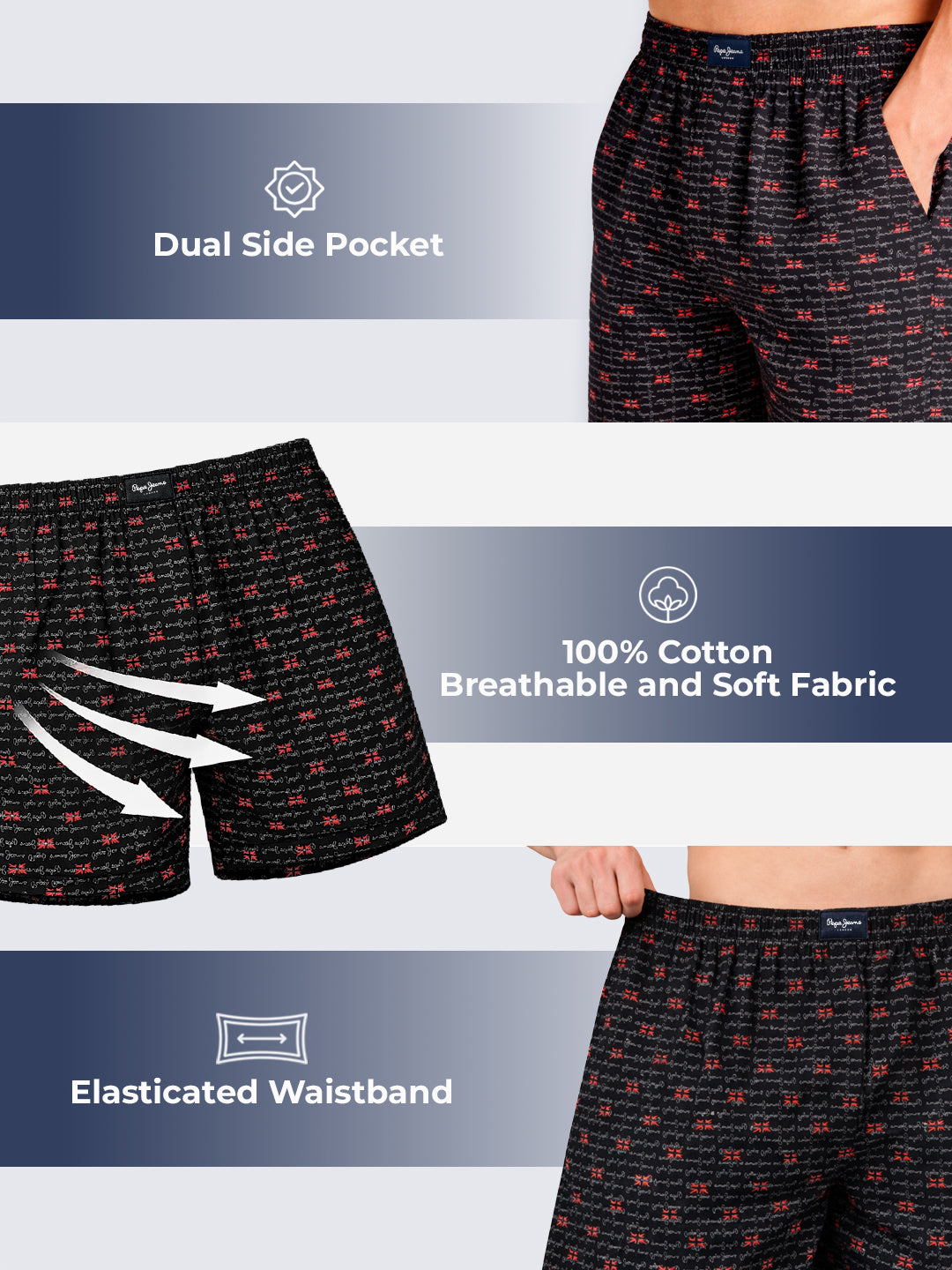 Printed Pure Cotton Breathable Boxer