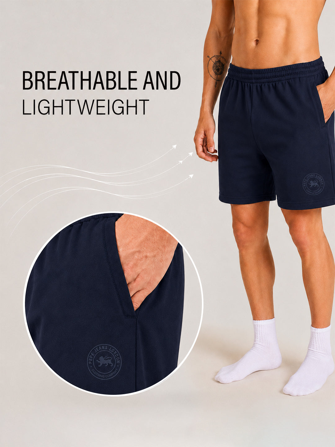 Men Mid-Rise Cotton Rich Shorts