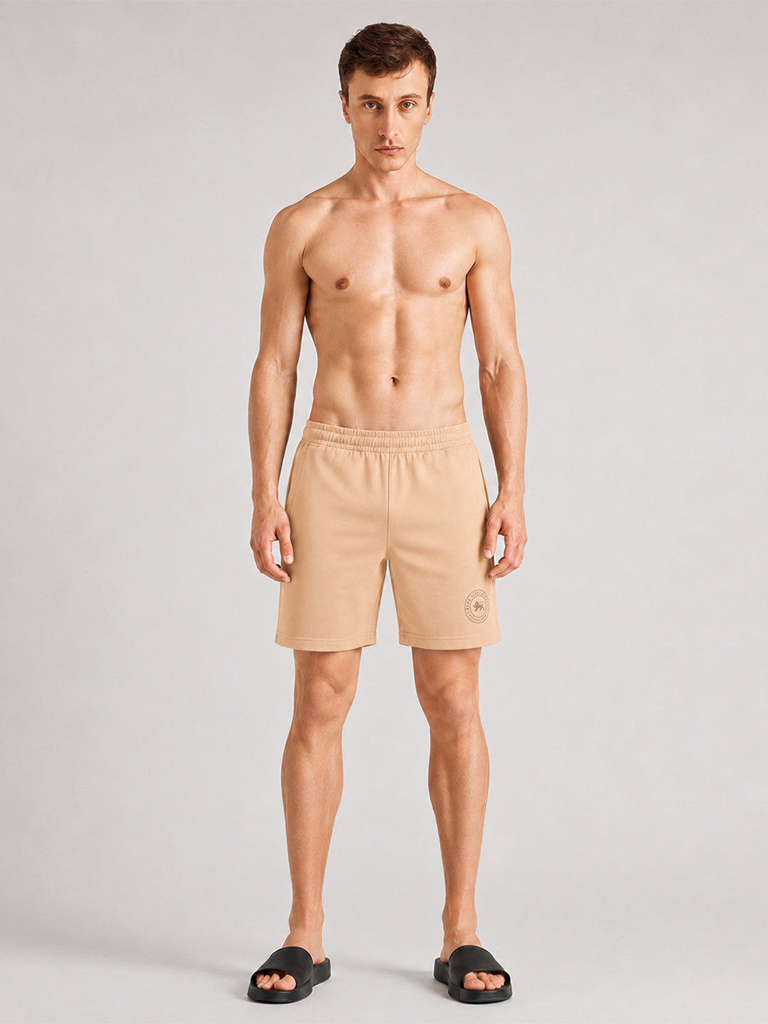 Men Mid-Rise Cotton Rich Shorts