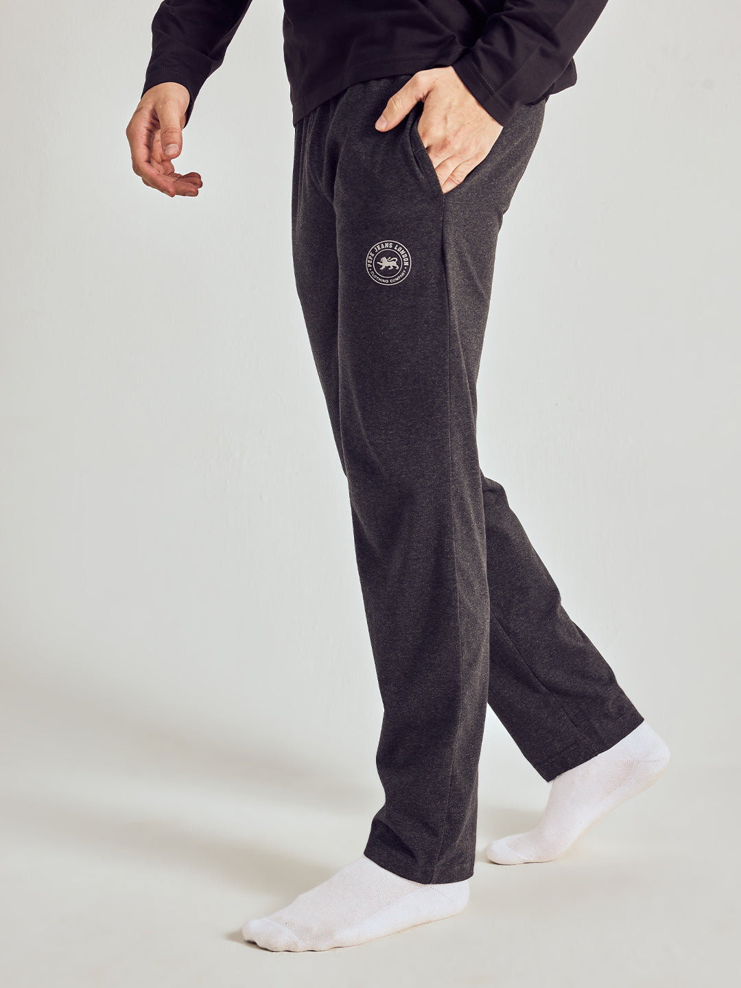 Men Solid Cotton Lounge Pants
