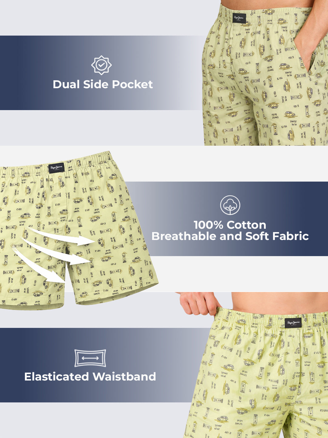 Printed Pure Cotton Breathable Boxer