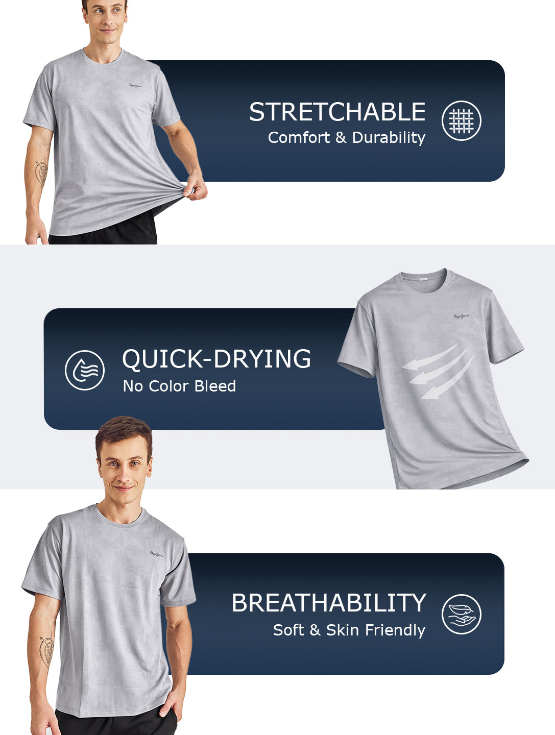 Round Neck Short Sleeves T-Shirt