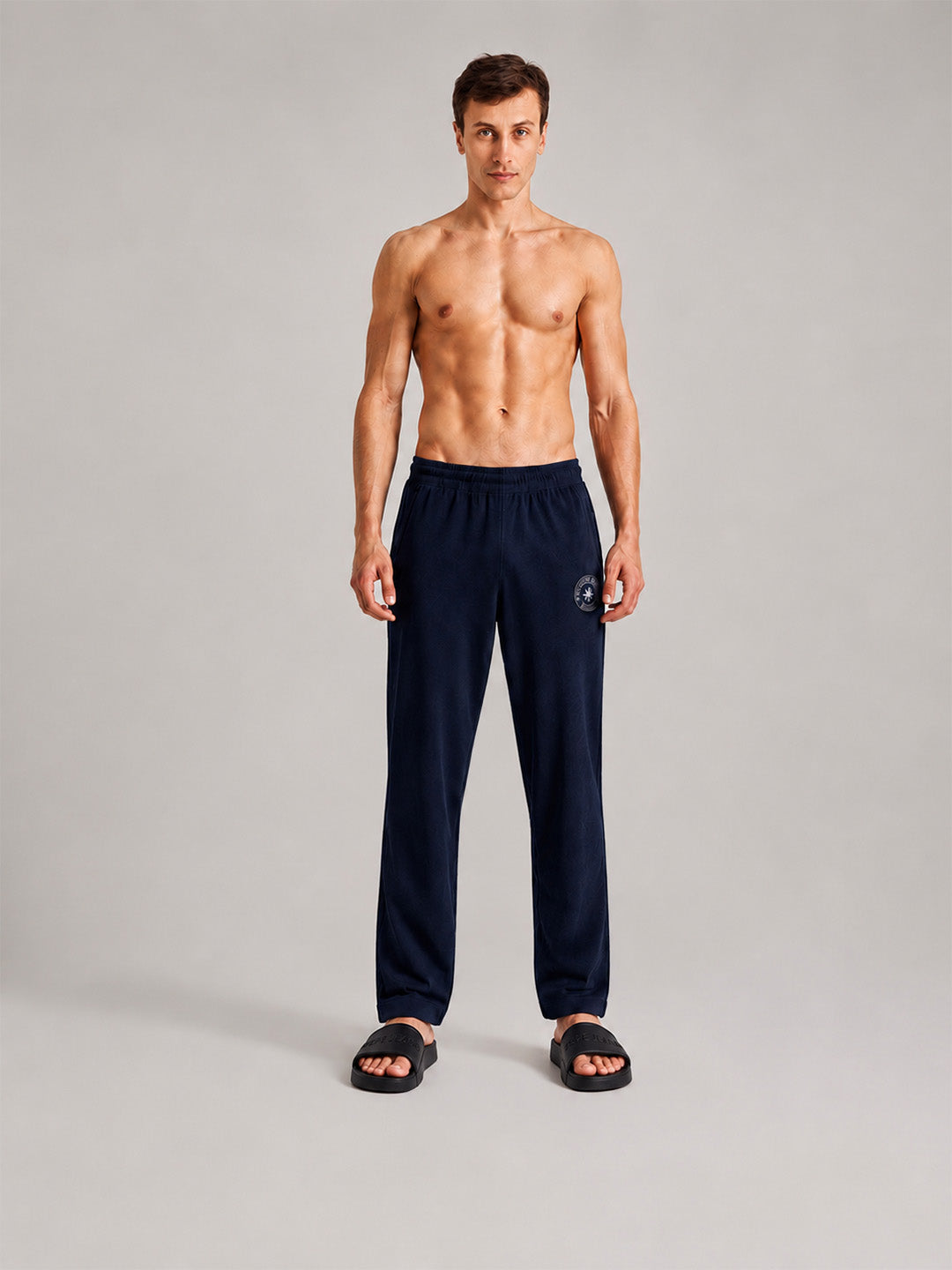 Men Solid Cotton Lounge Pants