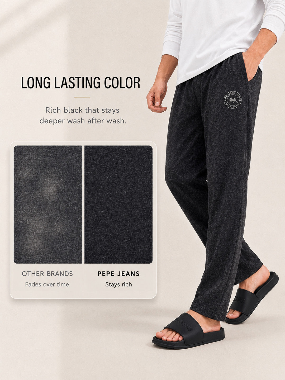 Men Solid Cotton Lounge Pants