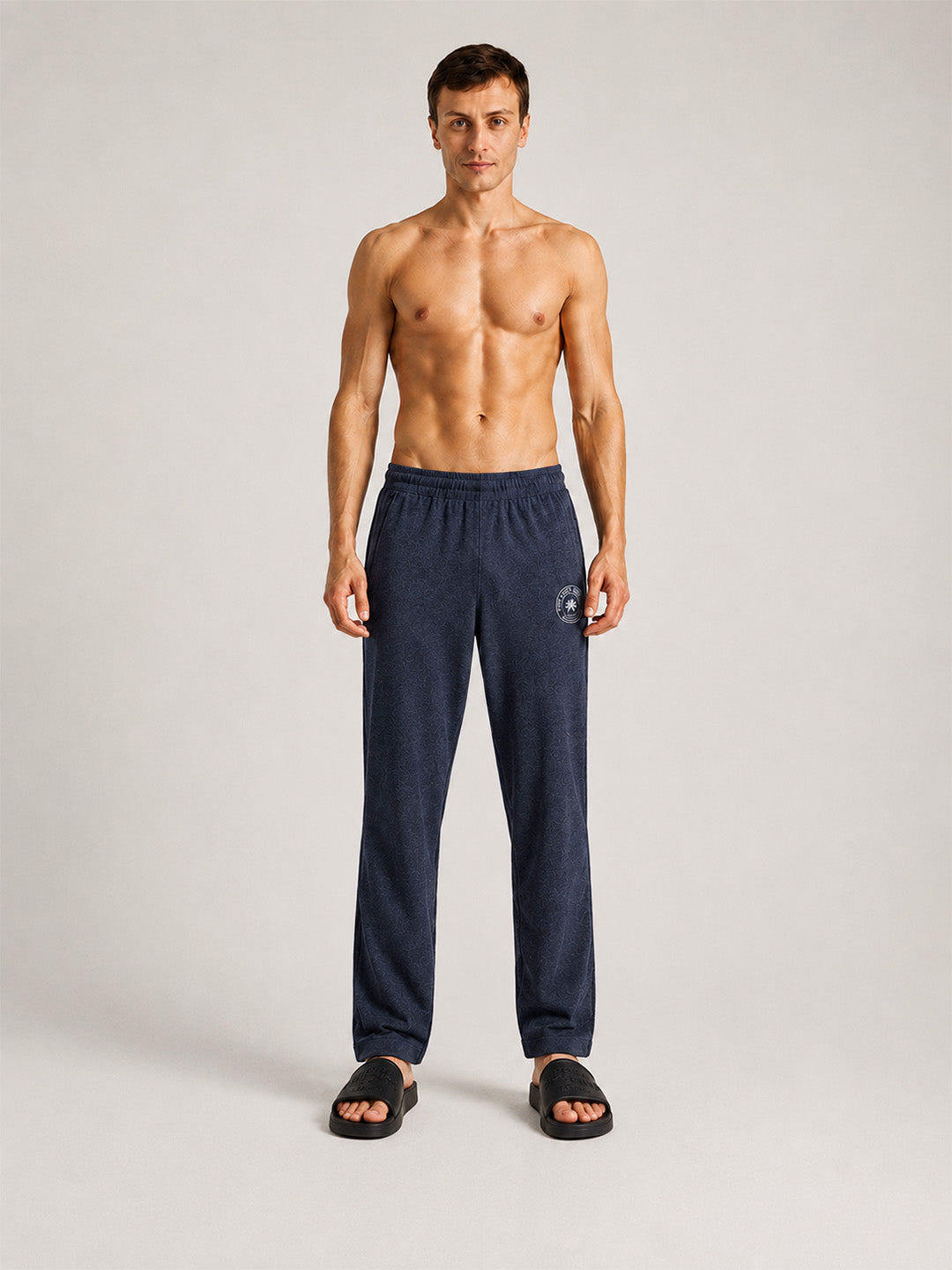 Men Solid Cotton Lounge Pants