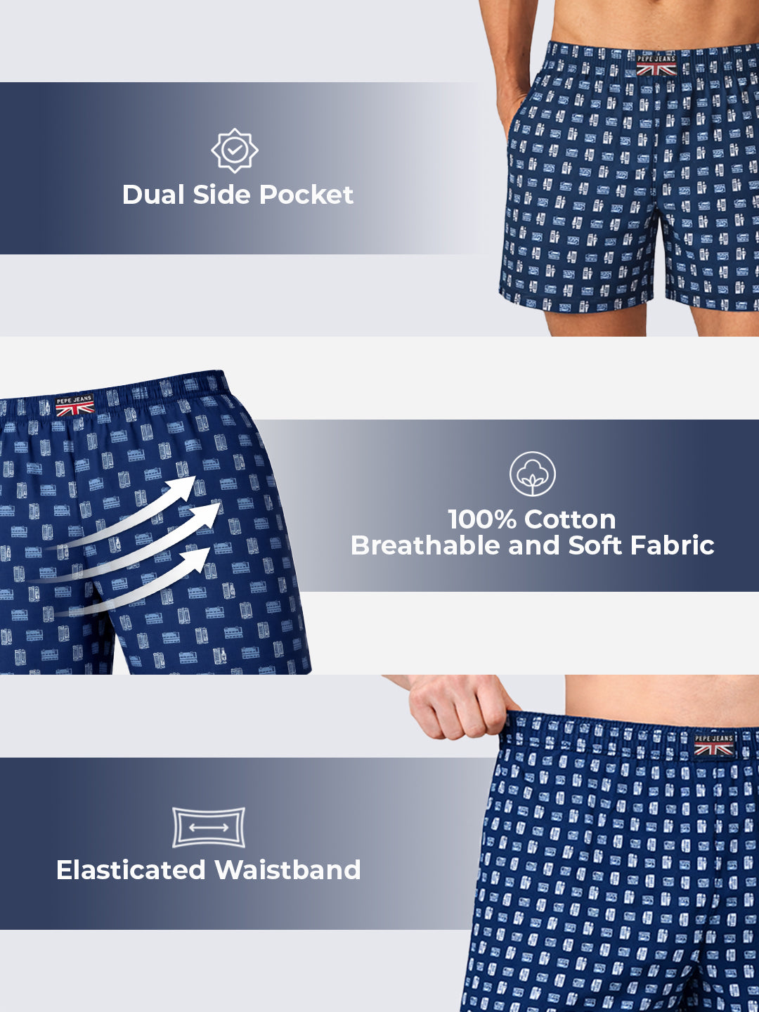 Men Printed Cotton Boxers