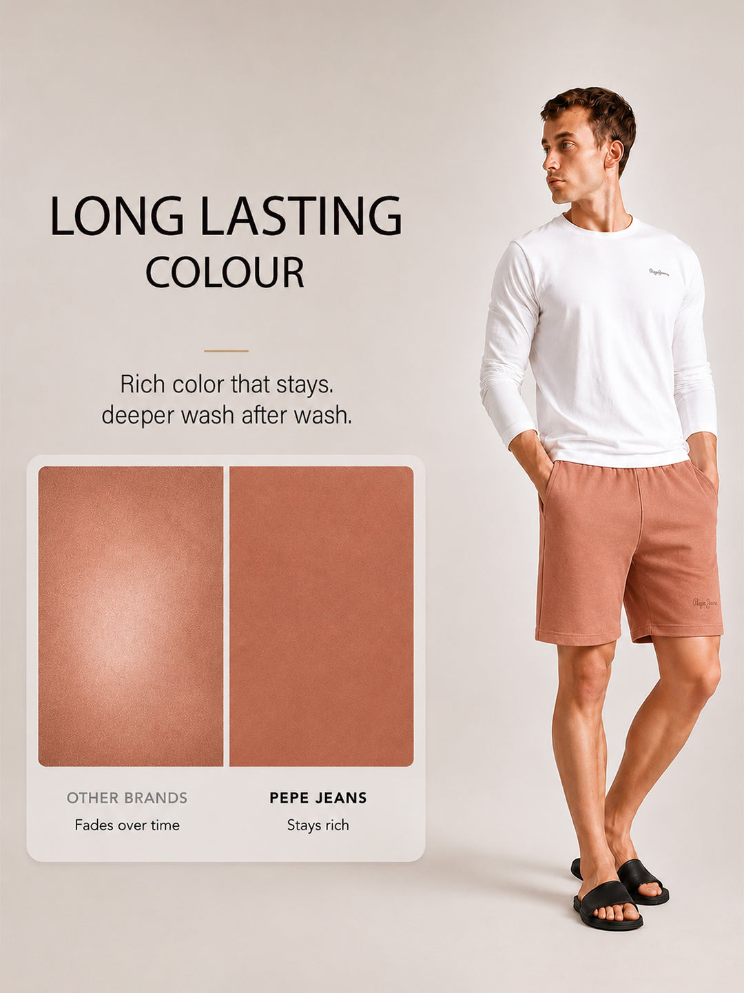 Men Mid-Rise Cotton Rich Shorts