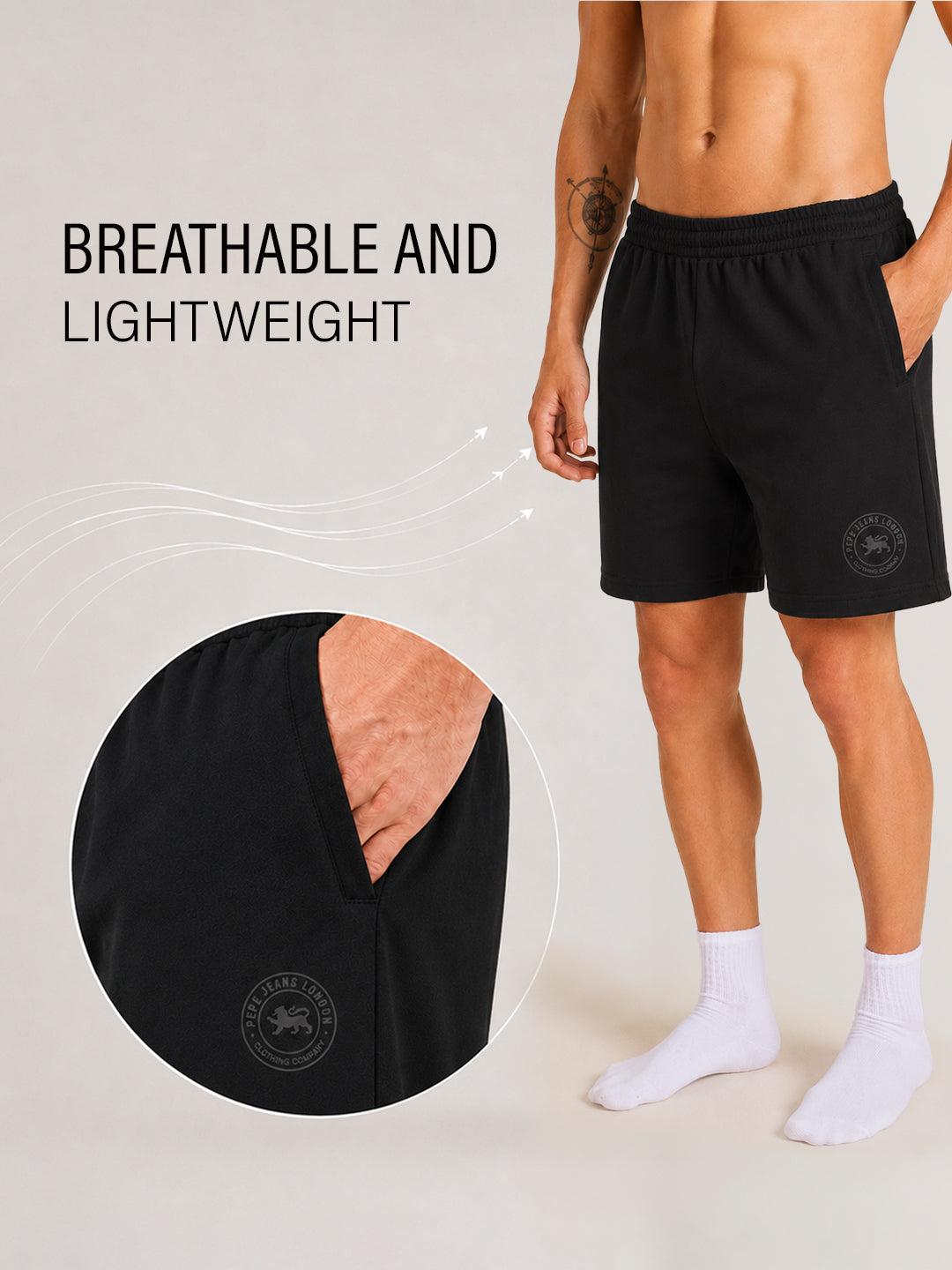 Men Mid-Rise Cotton Rich Shorts