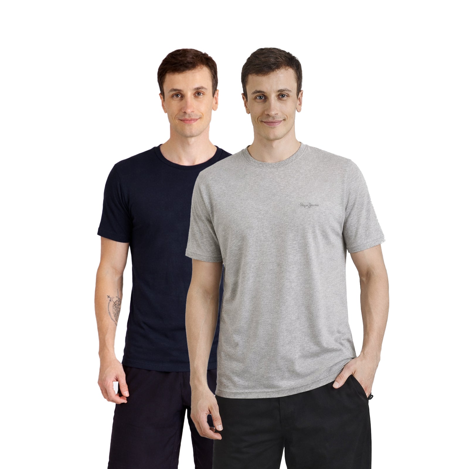Men Crew Neck Lounge T-shirt(Pack of 2)