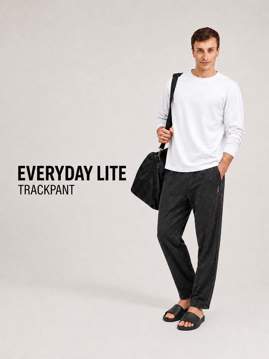Men Solid Straight Pure Cotton Lounge Pant