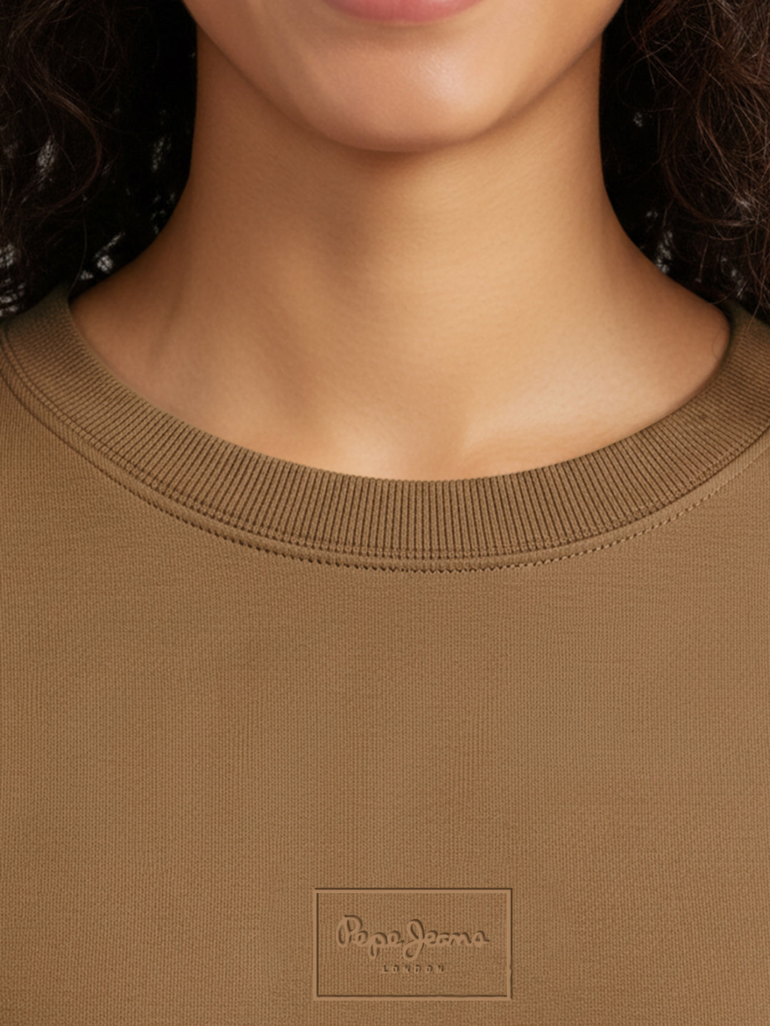 Women Solid Round Neck Pullover Oversized Sweatshirt