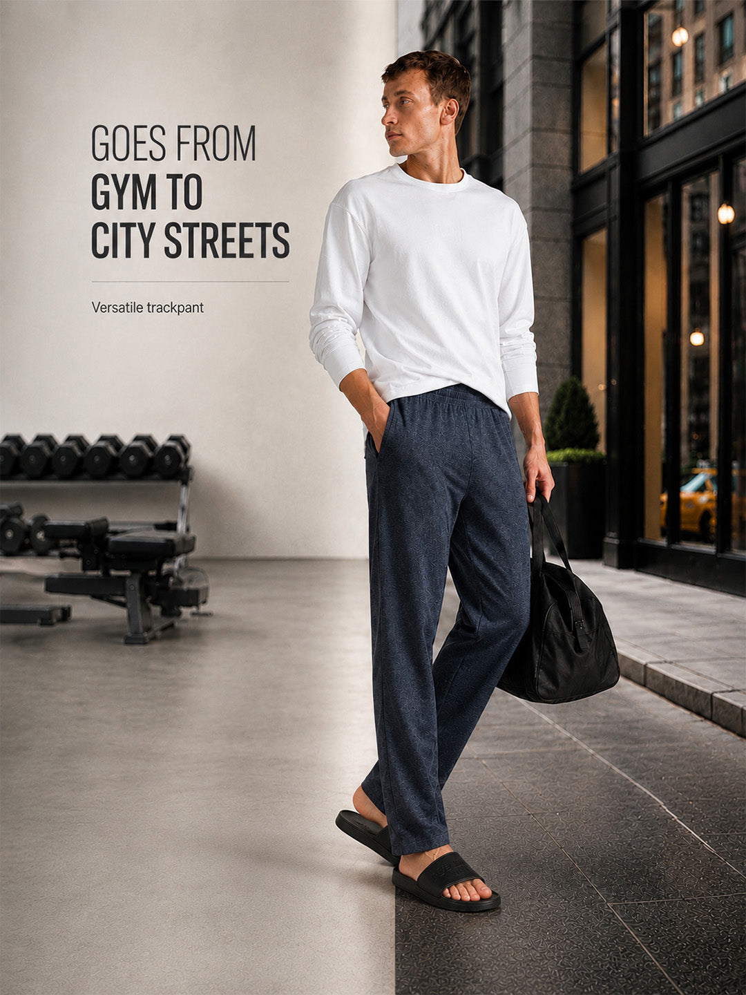 Men Solid Cotton Lounge Pants