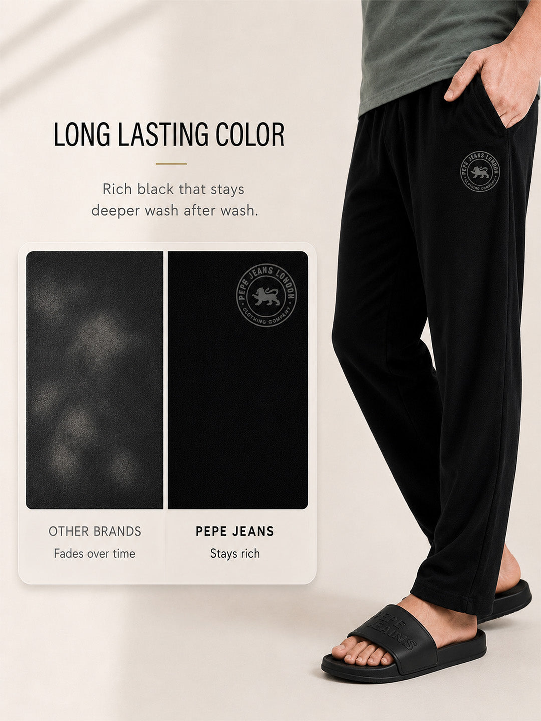 Men Solid Cotton Lounge Pants
