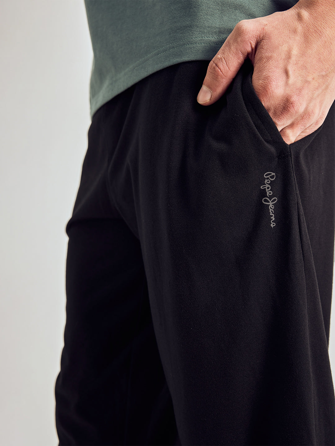 Men Solid Straight Pure Cotton Lounge Pant