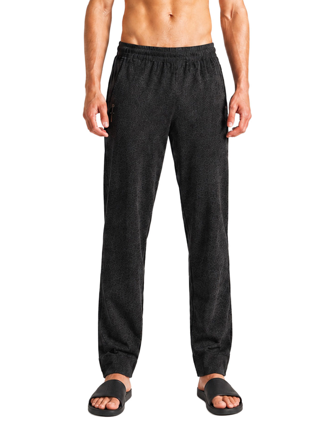 Men Solid Straight Pure Cotton Lounge Pant