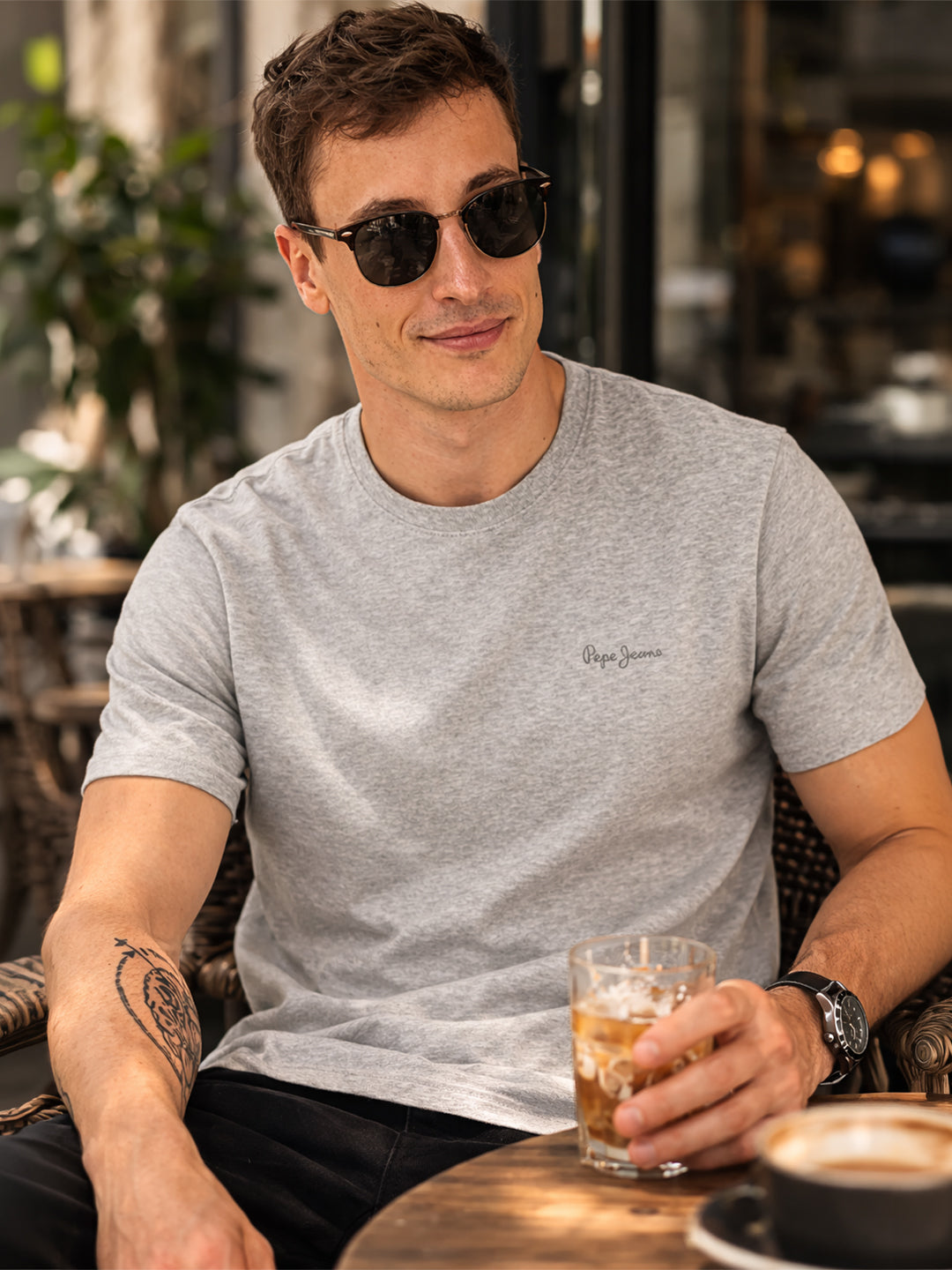 Men Crew Neck Relaxed Fit Lounge T-shirt