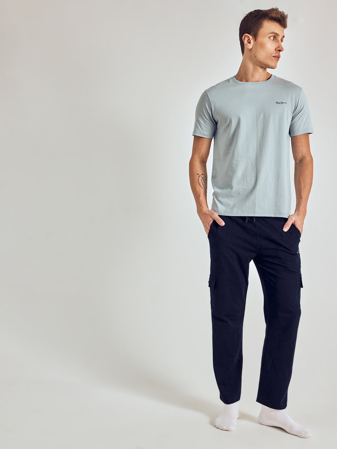 Men Navy Regular Fit Solid Track Pants