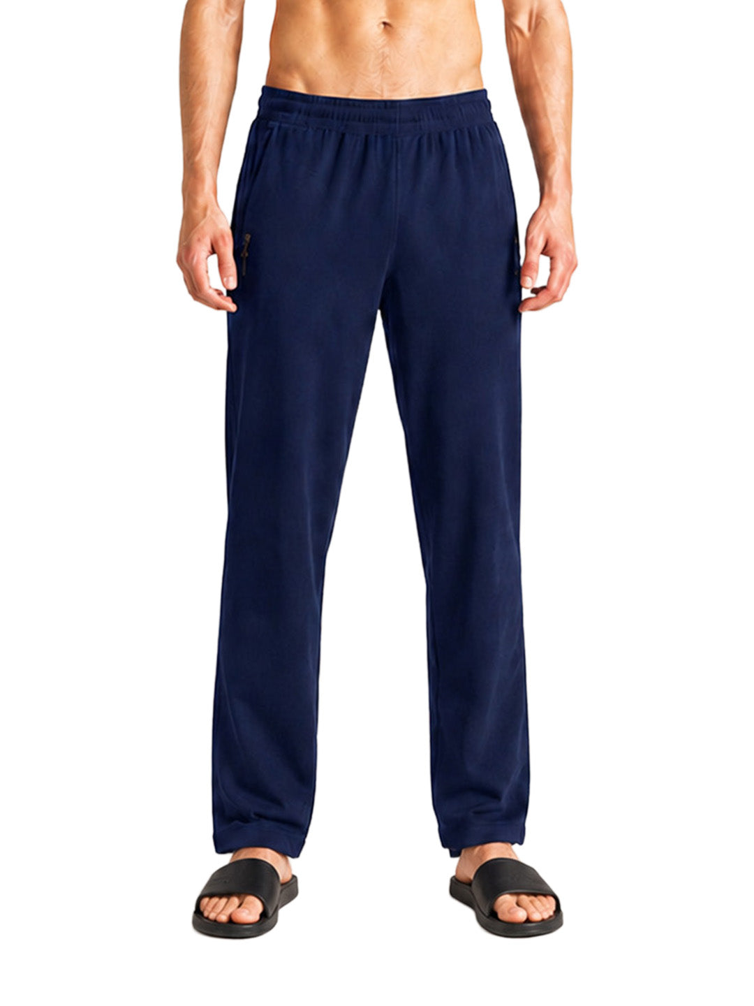 Men Solid Straight Pure Cotton Lounge Pant