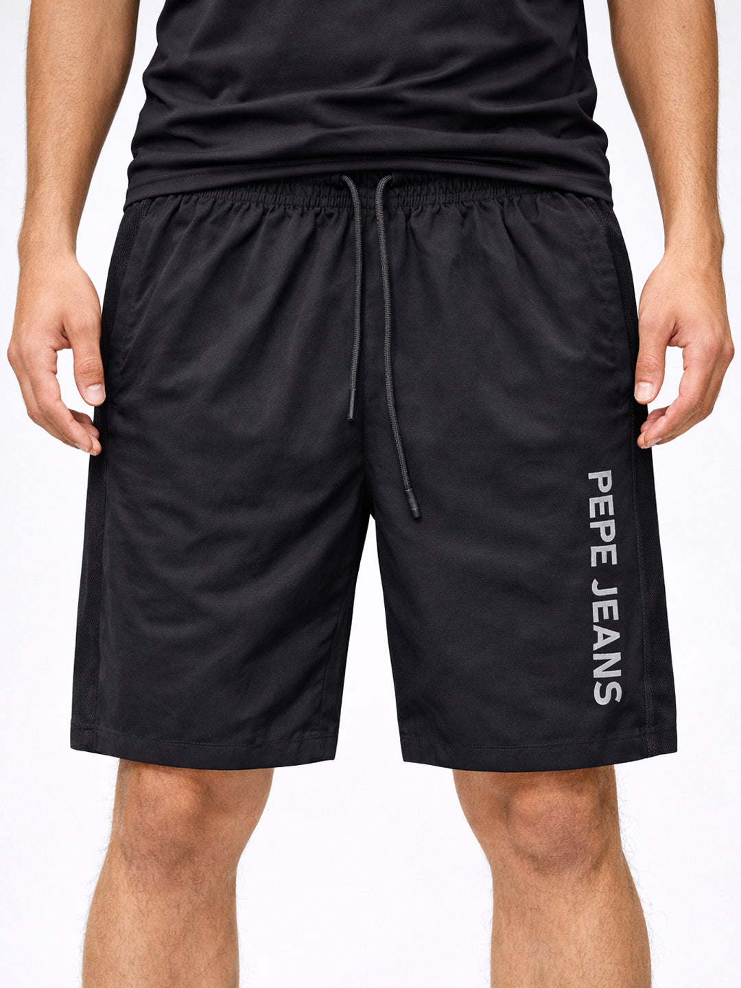 Men Typography Sports Shorts