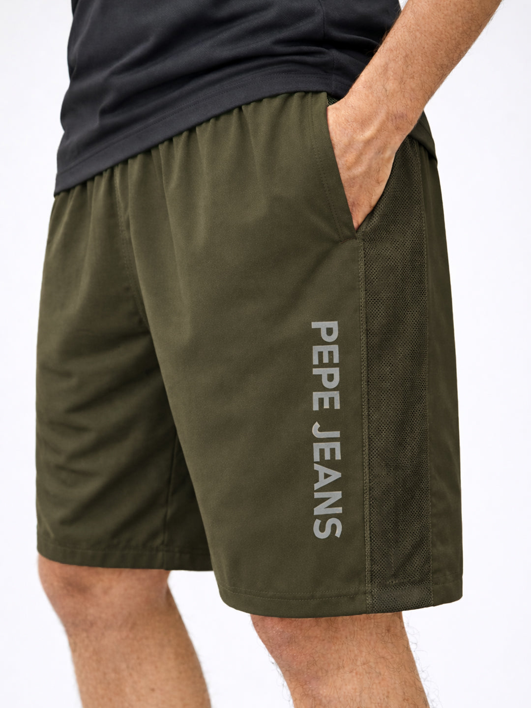 Men Typography Sports Shorts