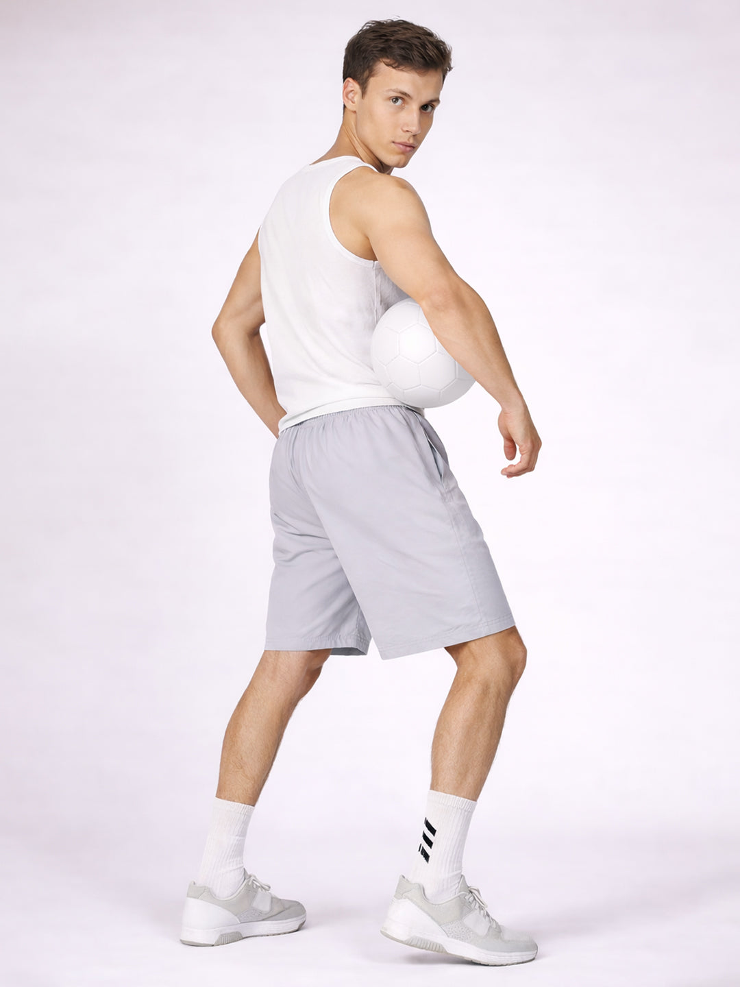 Men Typography Sports Shorts