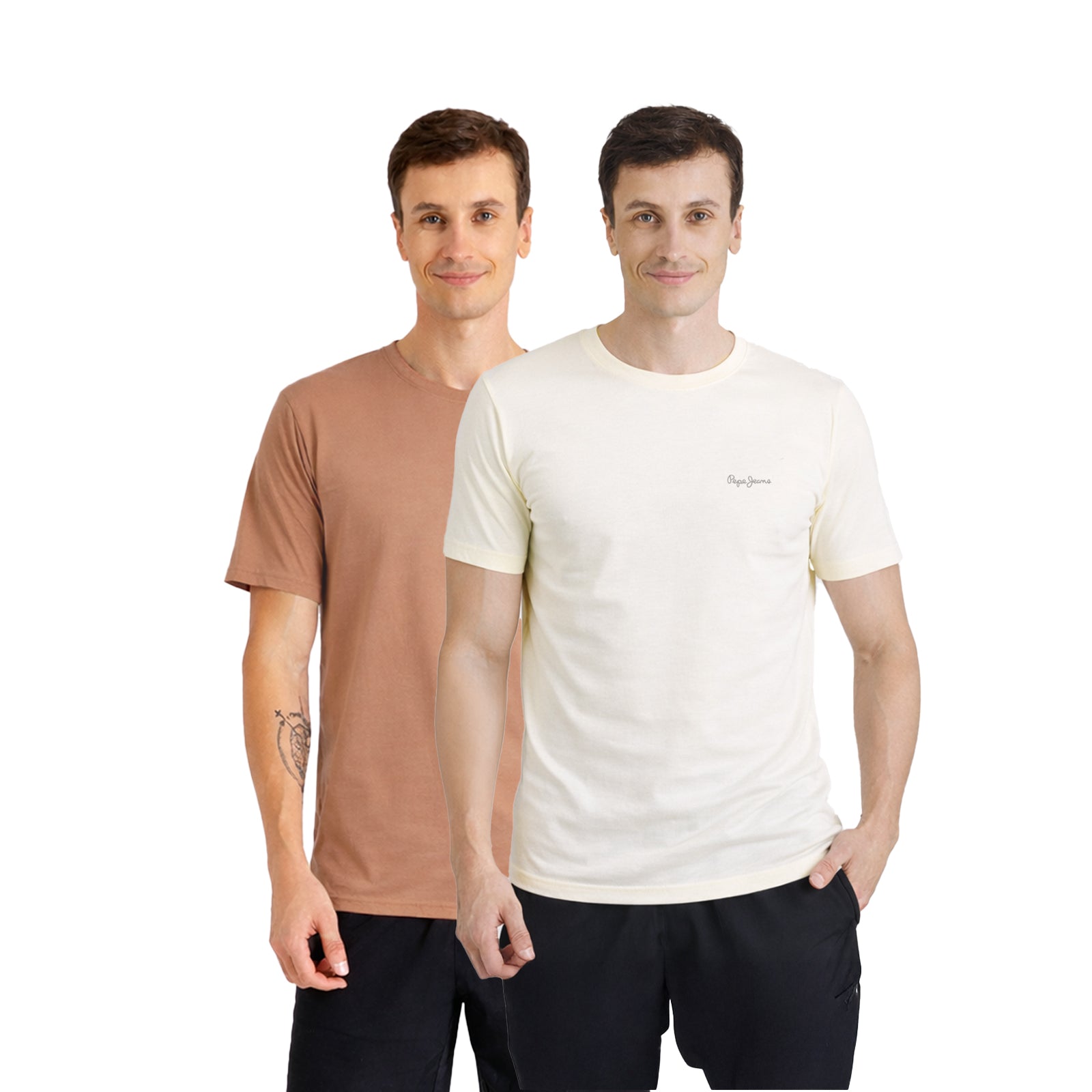 Men Crew Neck Lounge T-shirt(Pack of 2)