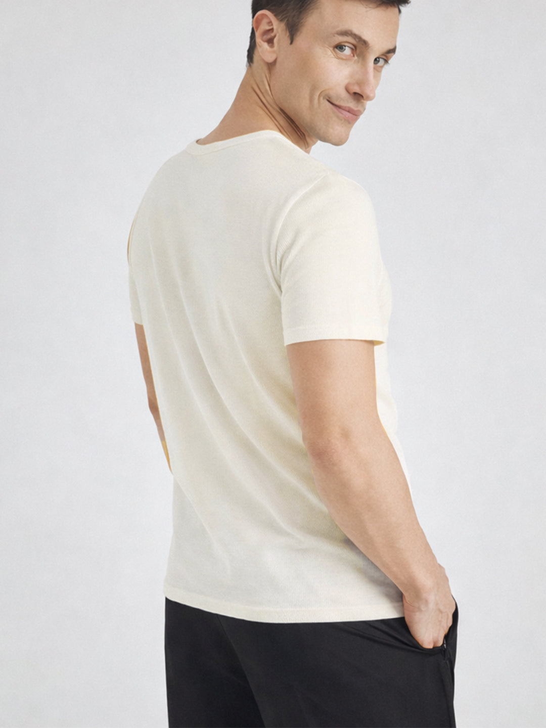 Men Crew Neck Relaxed Fit Lounge T-shirt