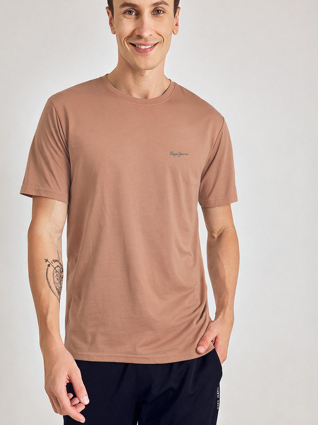 Men Crew Neck Relaxed Fit Lounge T-shirt