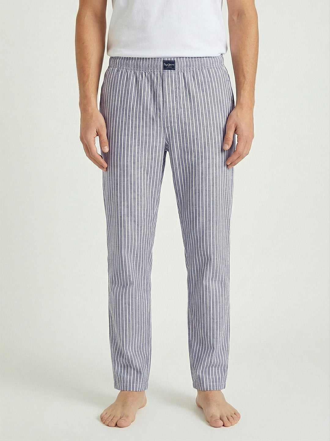 Striped Cotton Lounge Pants