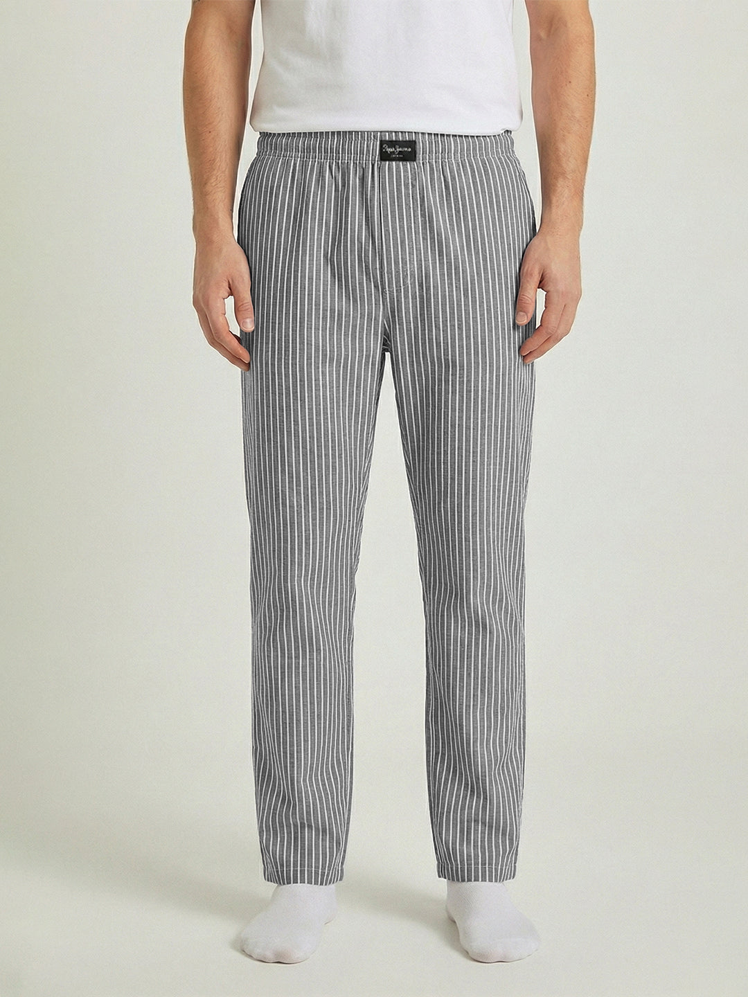 Striped Cotton Lounge Pants