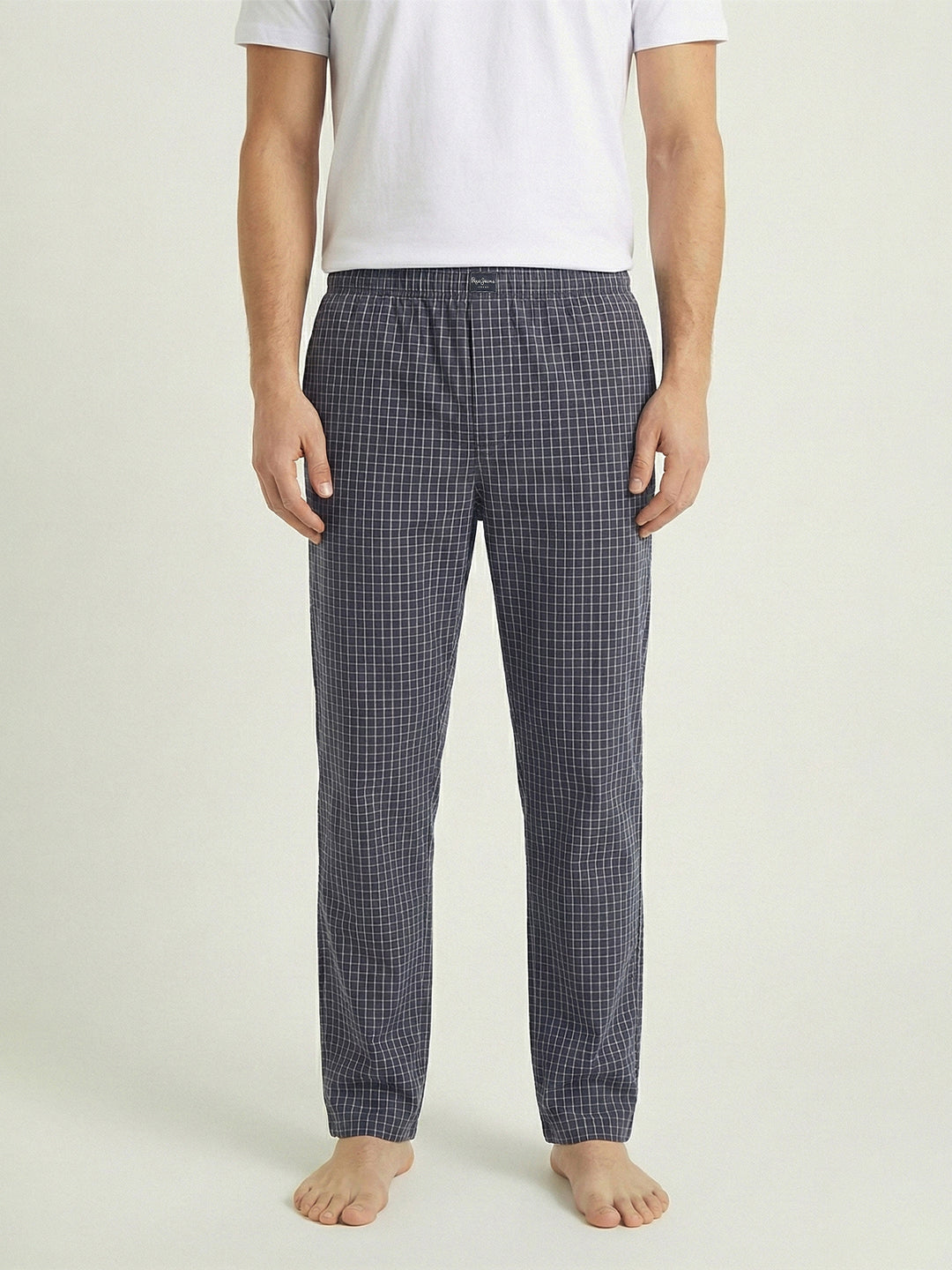Checked Cotton Lounge Pants