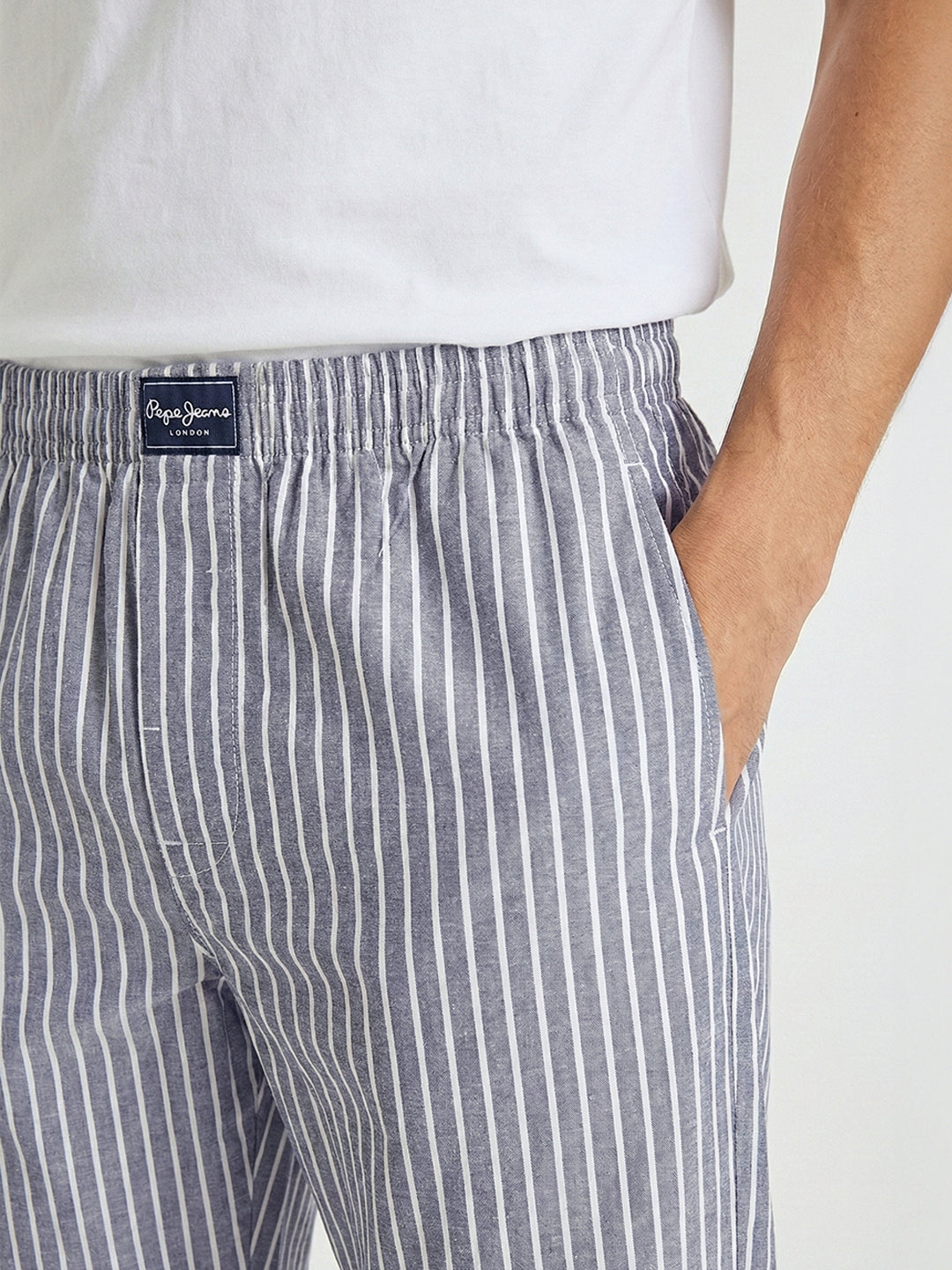 Striped Cotton Lounge Pants
