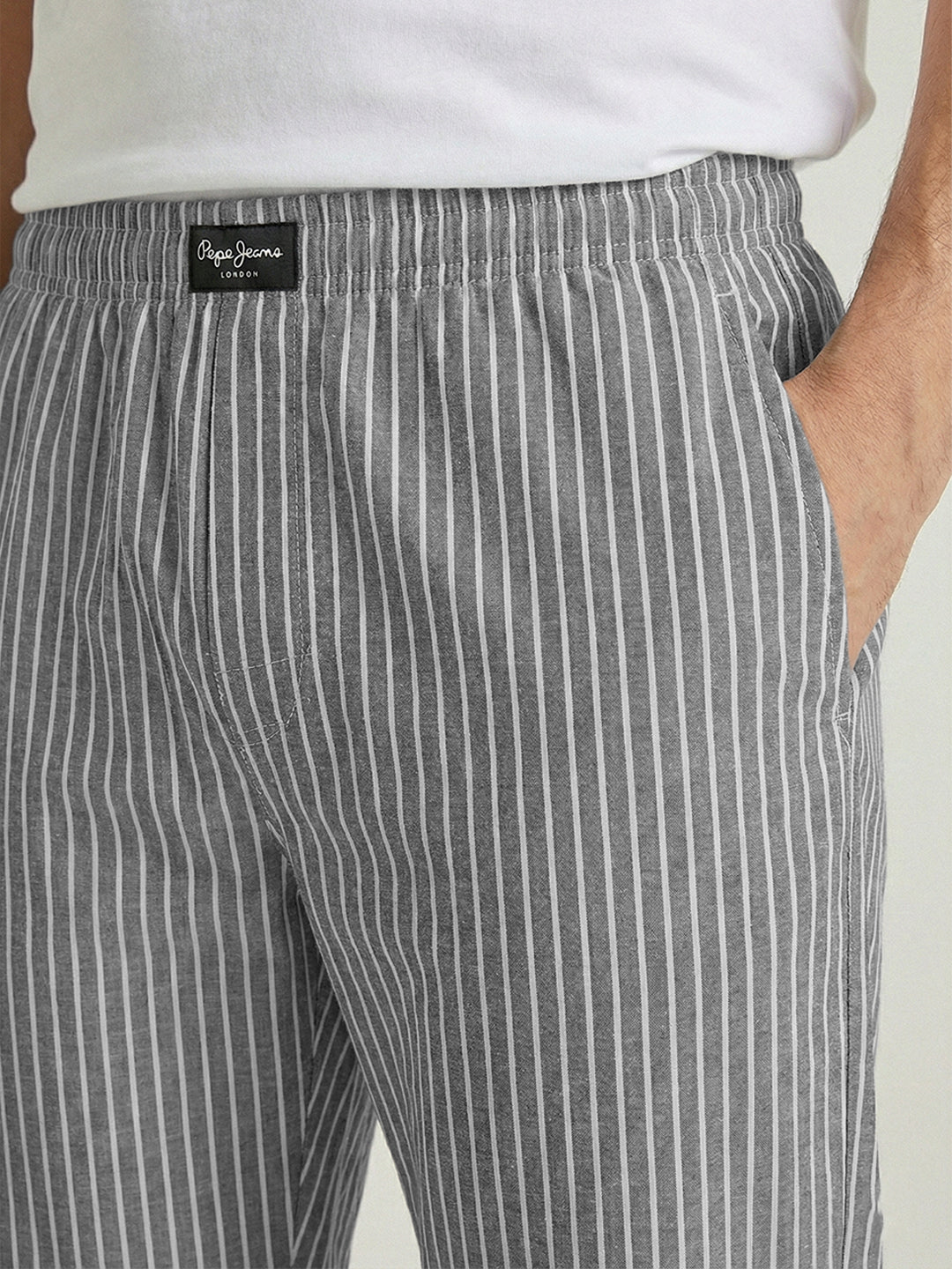 Striped Cotton Lounge Pants