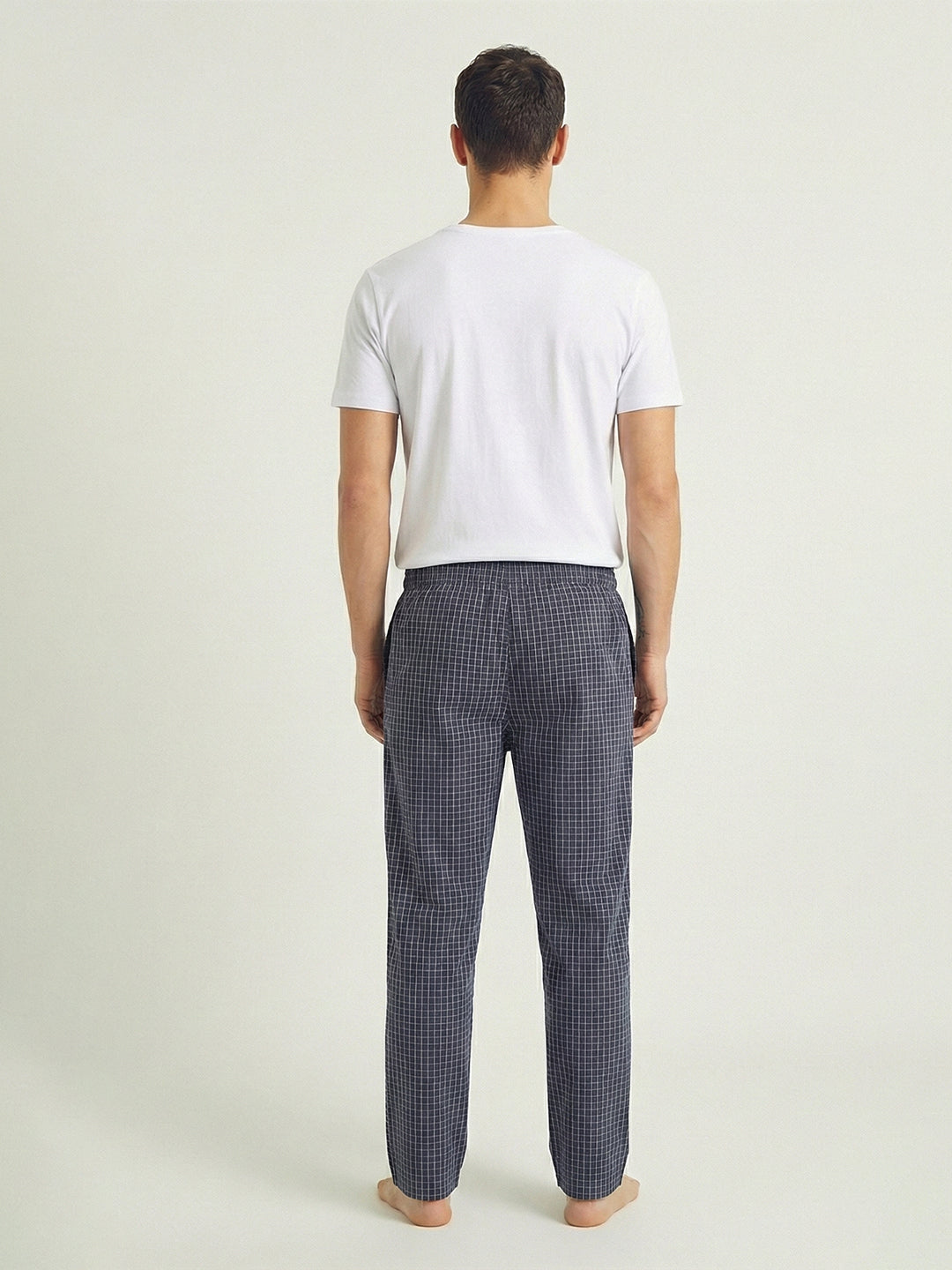 Checked Cotton Lounge Pants