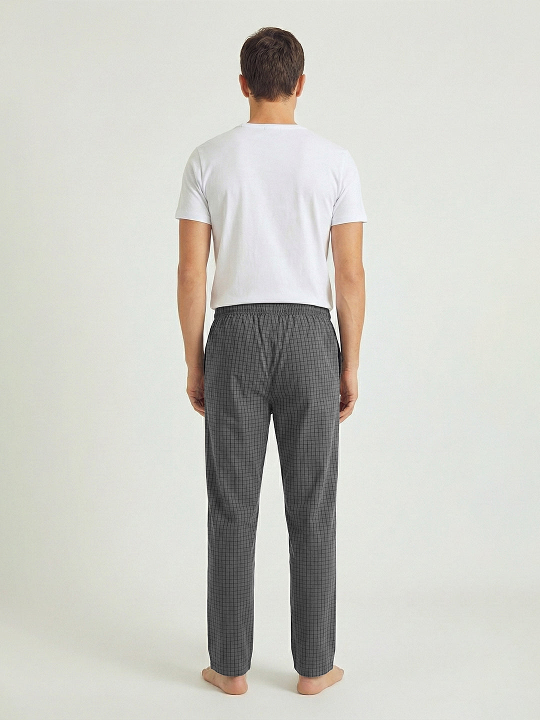Checked Cotton Lounge Pants