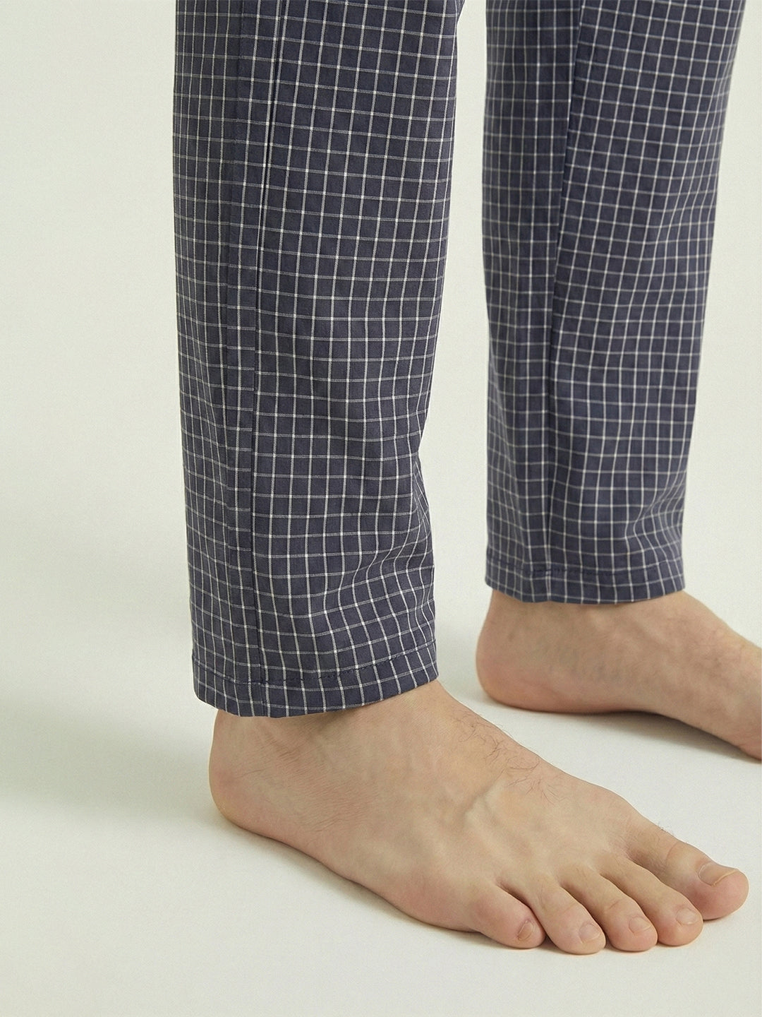 Checked Cotton Lounge Pants