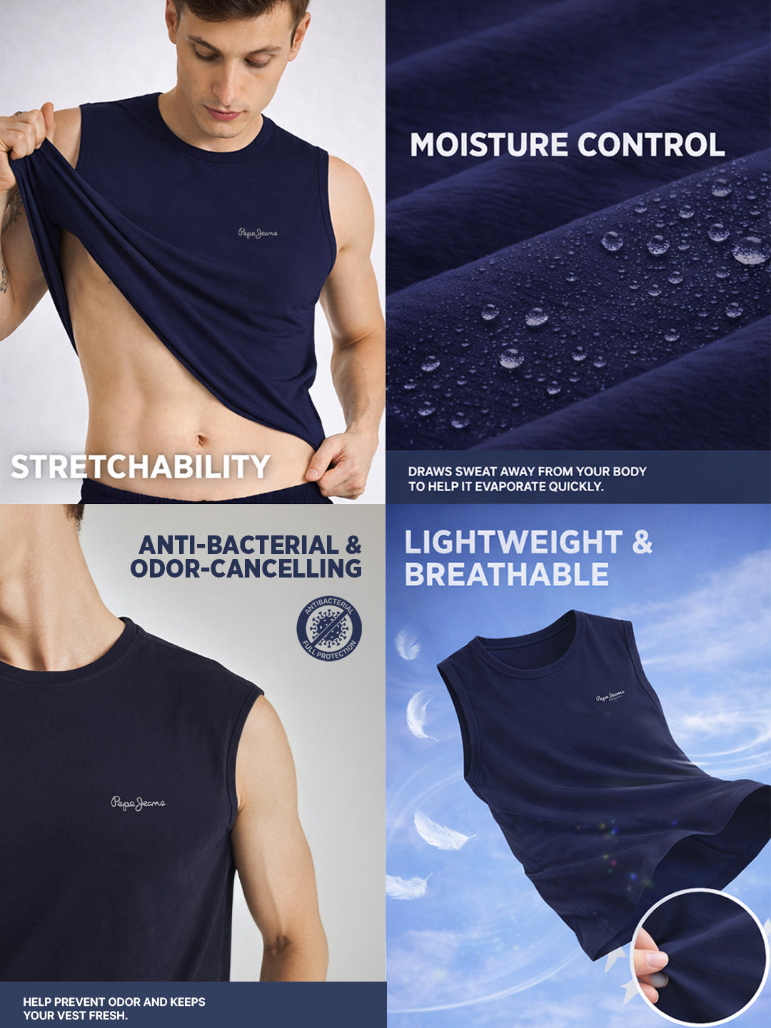 Men Cotton Sleeveless Gym Vest