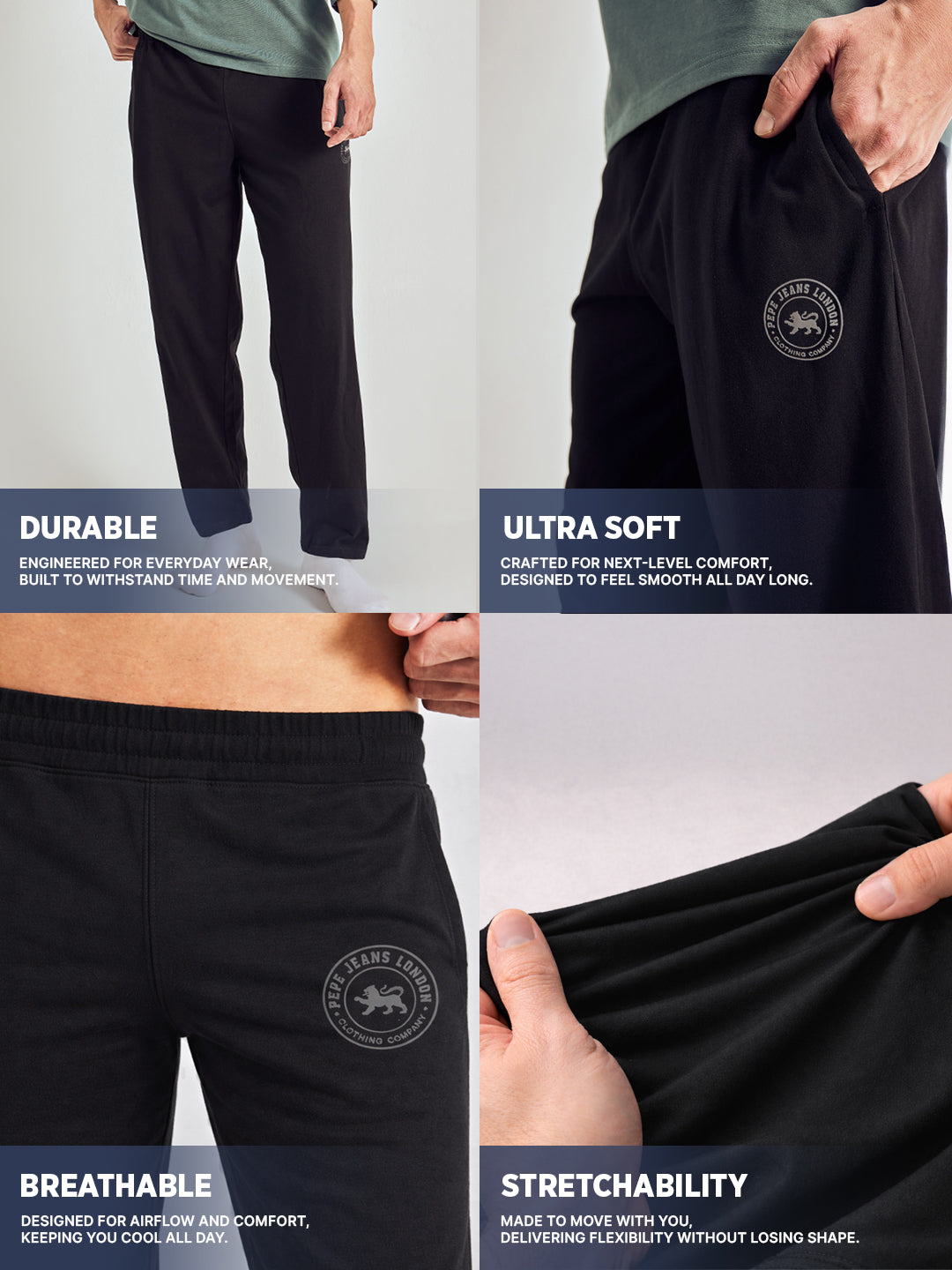 Men Solid Cotton Lounge Pants