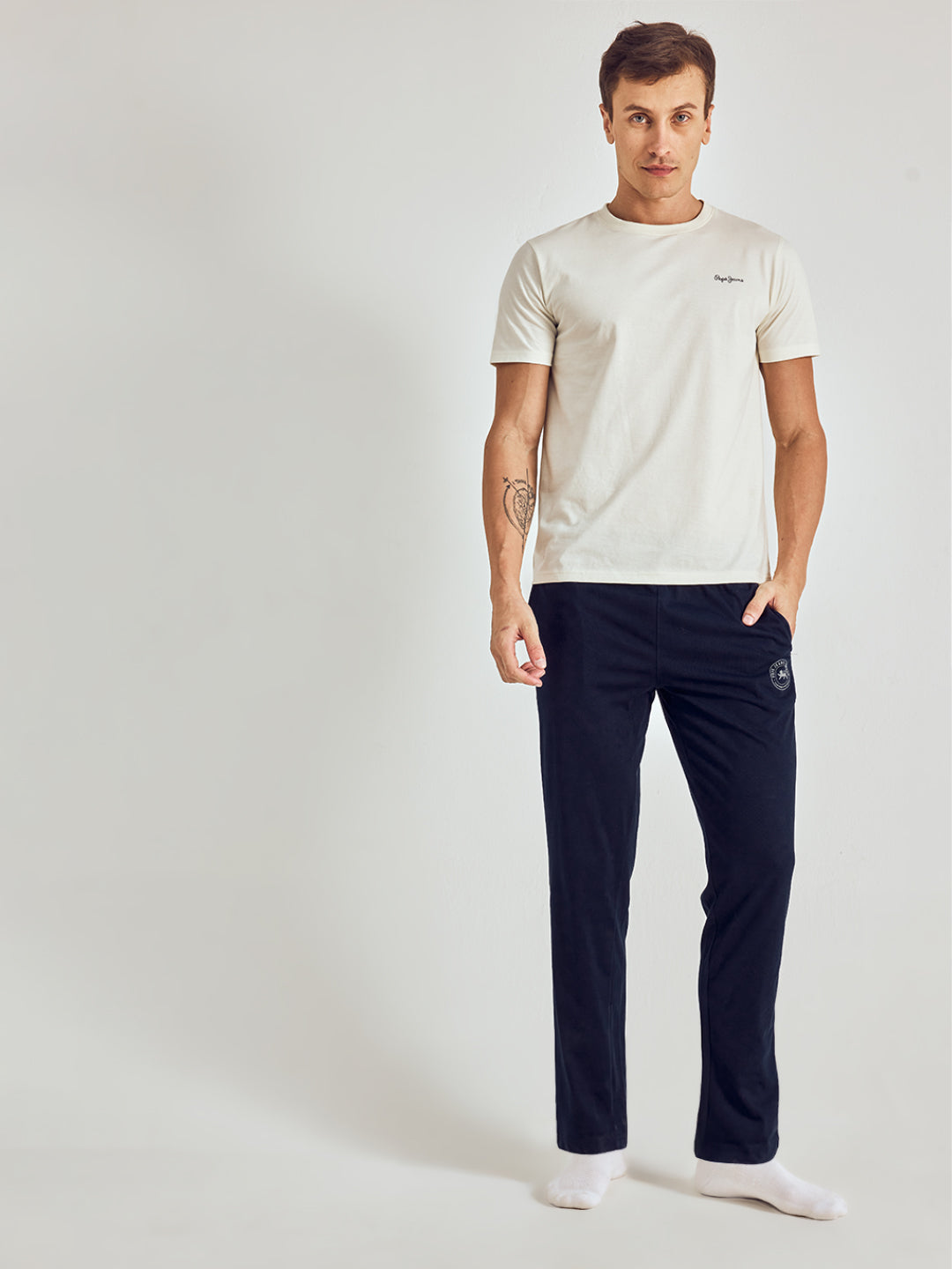 Men Solid Cotton Lounge Pants