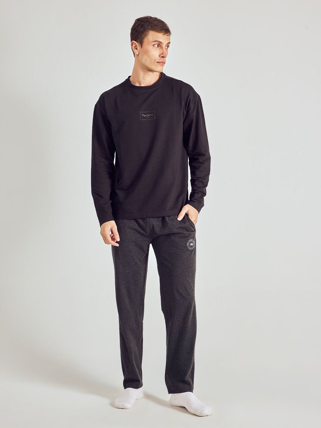 Men Solid Cotton Lounge Pants