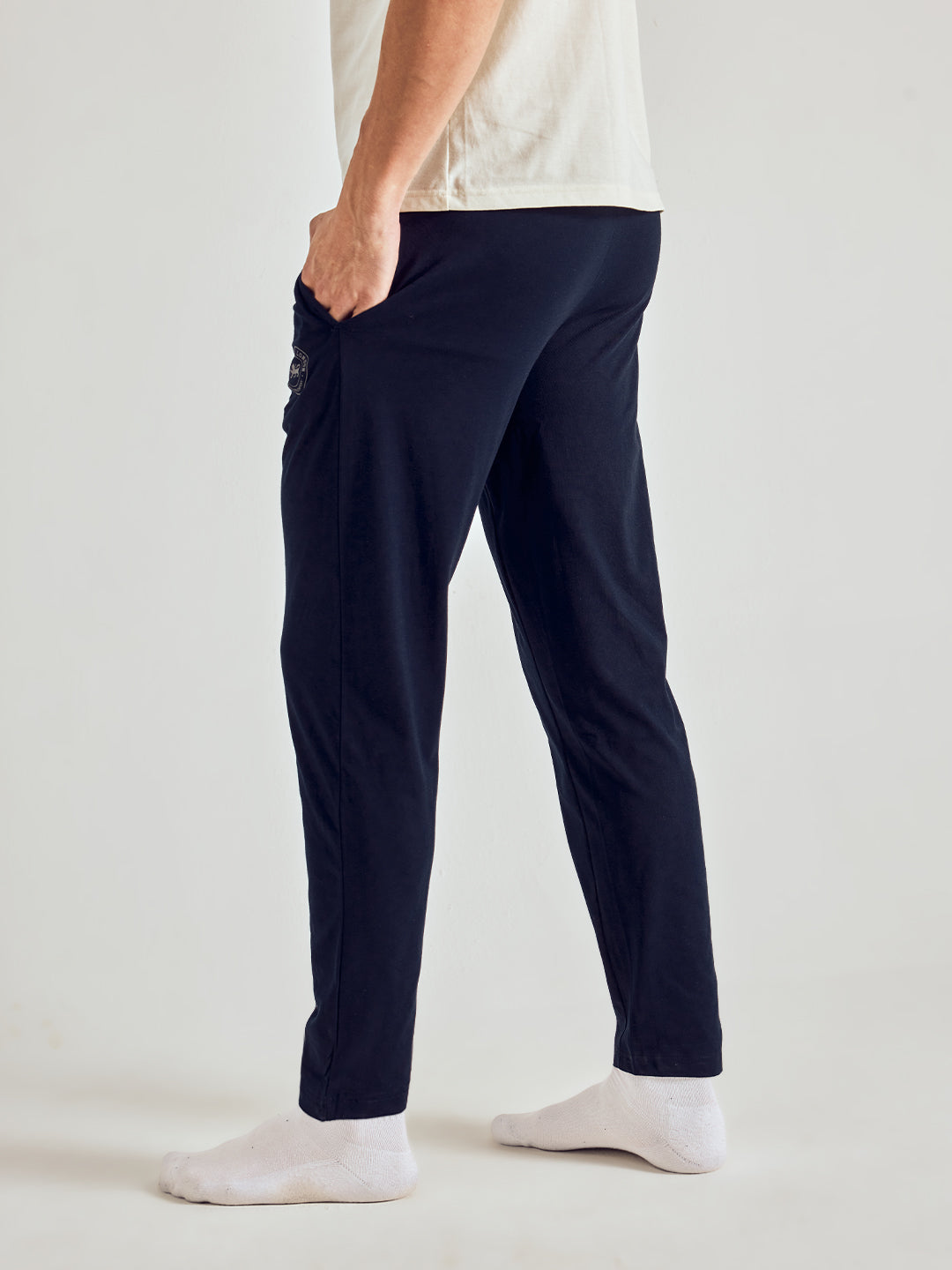 Men Solid Cotton Lounge Pants