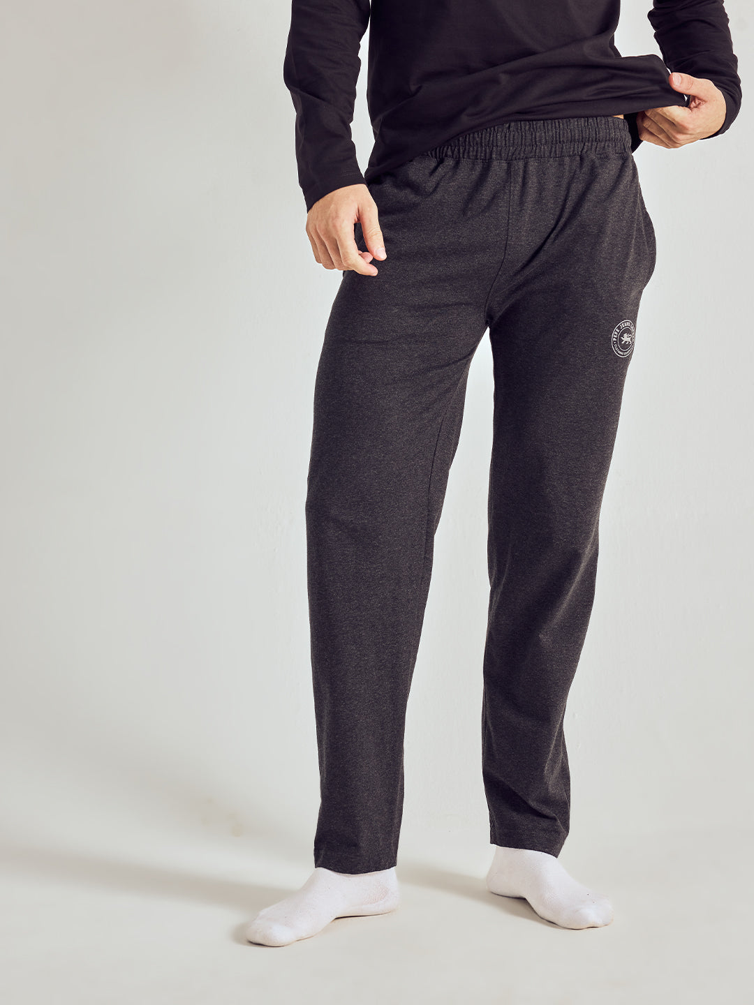 Men Solid Cotton Lounge Pants