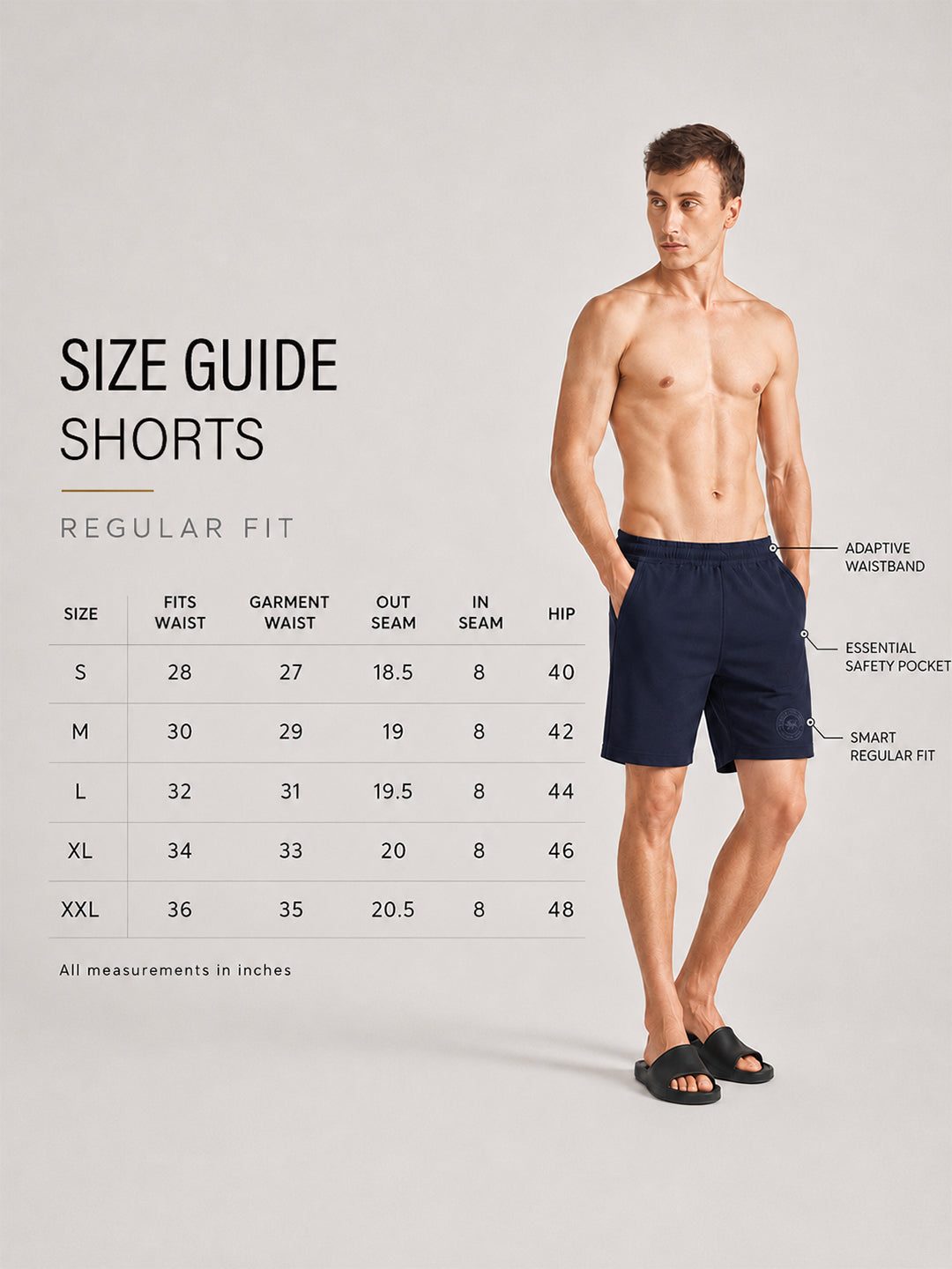 Men Mid-Rise Cotton Rich Shorts