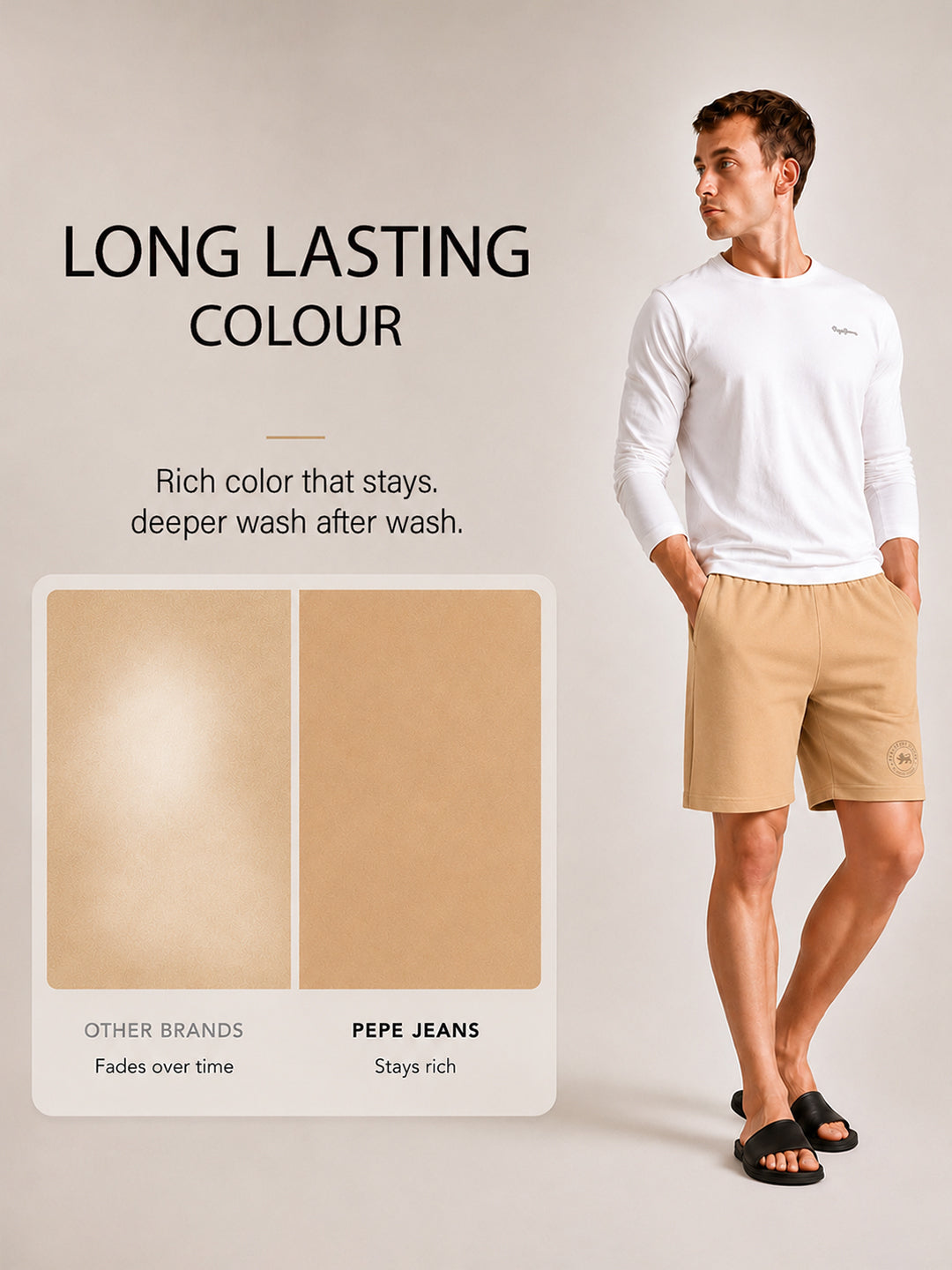 Men Mid-Rise Cotton Rich Shorts